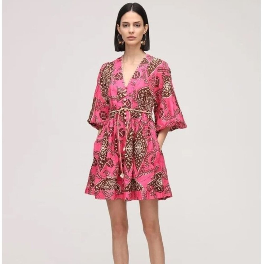 Zimmermann Lulu Plunge Mini Dress